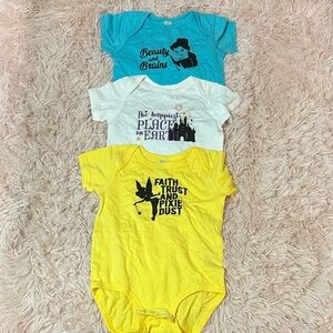 Disney Baby Bodysuit Set - Blue, White, Yellow